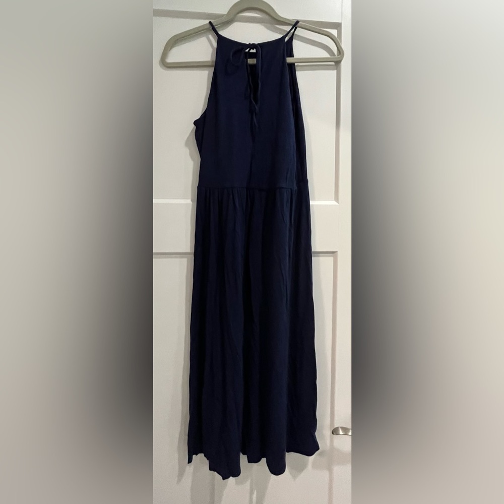 Loft Navy Spaghetti Strap Dress